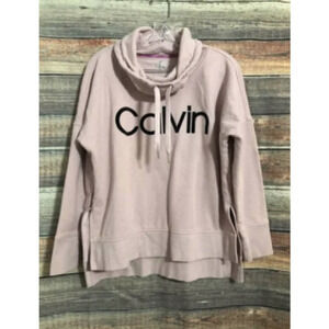 Calvin Klein Cowl Neck Sweatshirt Light Pink Size XS NWT